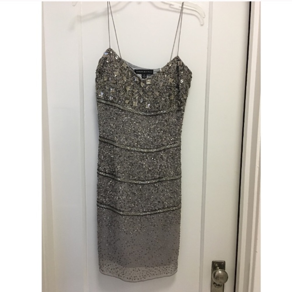 Nwt aidan mattox sequin dress size 6